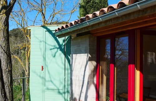 Villarzel-du-Razes Cabina | Wake up to stunning views of the Pyrenees from our cosy glamping forge.
