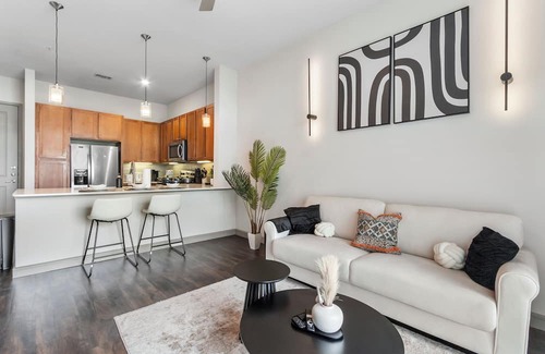 Central Business District Apartamento | Downtown Houston Modern Elegant Loft with Free Parking/WiFi/Skyview/Pool