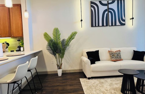 Central Business District Apartamento | Downtown Houston Modern Elegant Loft with Free Parking/WiFi/Skyview/Pool