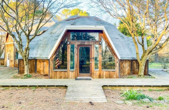 Bell Circle Eccentric Geodesic Dome-home