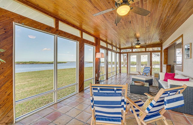 Gulf Front Spring Hill Getaway w/ Grill & Dock!