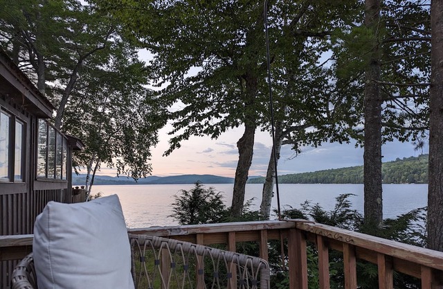 Embden Camp right on the lake w/ private porch & fire pit