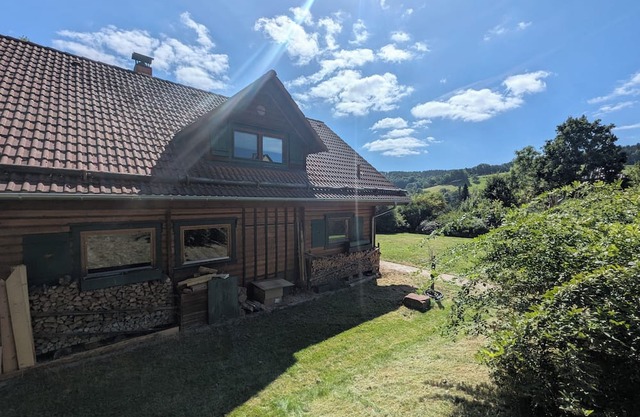 Idyllic wooden house in the countryside