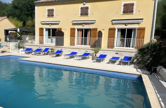 Beautiful Estate in the South of Ardèche with Large Pool, BBQ, and Games