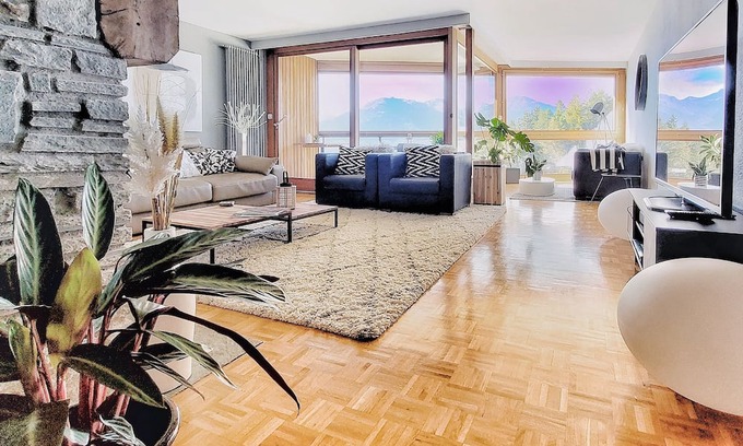 Randogne Apartamento | L'AvantGardiste, spacious duplex apartment (6 Bedrooms) with panoramic view