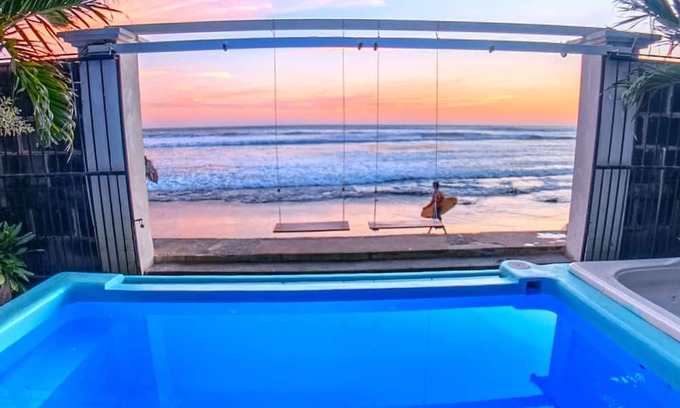 Pochomil Casa | Ocean Front Private Casita w Pool AC Sleeps 4