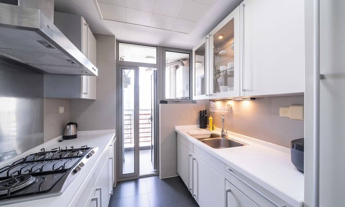 Xujiahui Cama Y Desayuno | Tyms Stylish 3BR 2BA Apt Yongxin Century