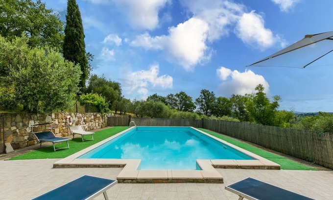Chianciano Terme Casa | Beautiful private villa with A/C, private pool, hot tub, WIFI, TV, patio, panoramic view and par.