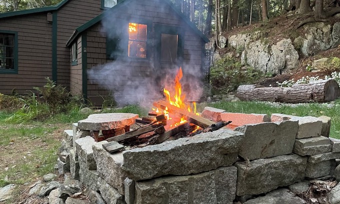 Bucksport Cabina | Rustic cabin on waterfront in Bucksport w/ modern plumbing, views, & privacy.