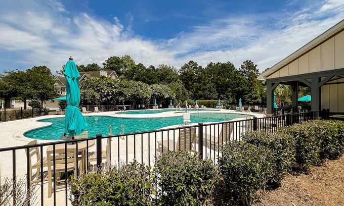 Moncks Corner Casa | Charming townhome with patio, W/D, central AC & pool