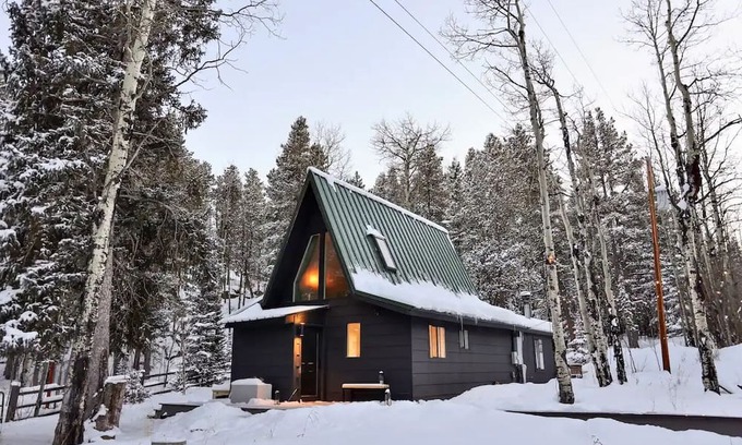 Evergreen Cabina | Scandinavian A-Frame Forest Cabin w/ Hot Tub