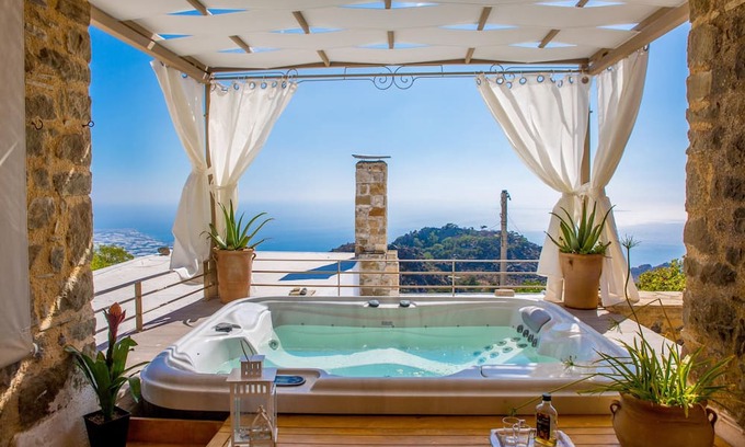 Anatoli Casa | Homerez - House 12 km away from the beach for 10 ppl. with jacuzzi at Anatoli