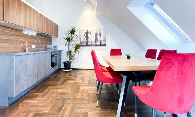 Meidling Apartamento | Penthouse Wien + Balkon