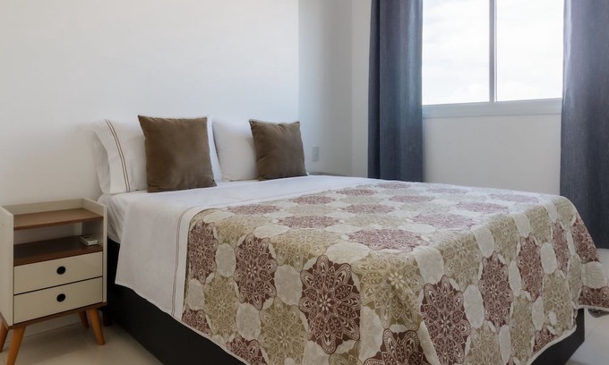 Jockey de Itaparica Apartamento | Partial Sea View 2BR/Ac Mall/Beach NOMDS