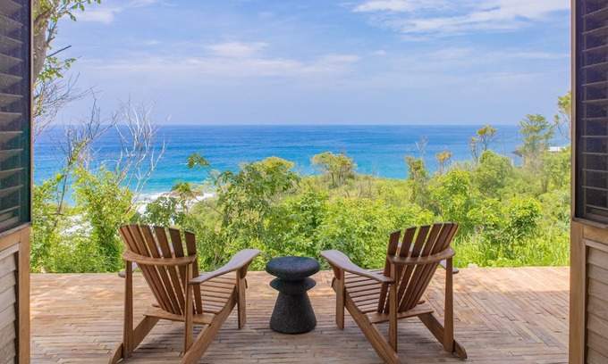 San Agustinillo Villa | Peaceful oceanview retreat with 2 king suites, private pool & lush gardens