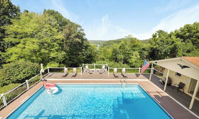 Millville Casa | Riverview Retreat - Pool, Hot Tub, and Mtn Views!