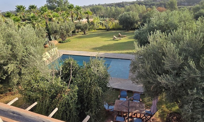 Tnine Ourika Villa | 3-bedroom villa in charming Ourika with AC, pool and 6000 m2 of amazing garden