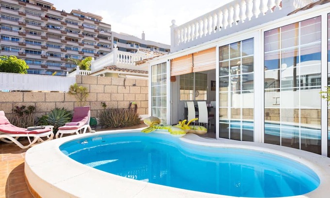 Palm-Mar Casa | Estupenda casa de vacaciones con piscina privada, WIFI, A/C, TV, terraza y aparcamiento