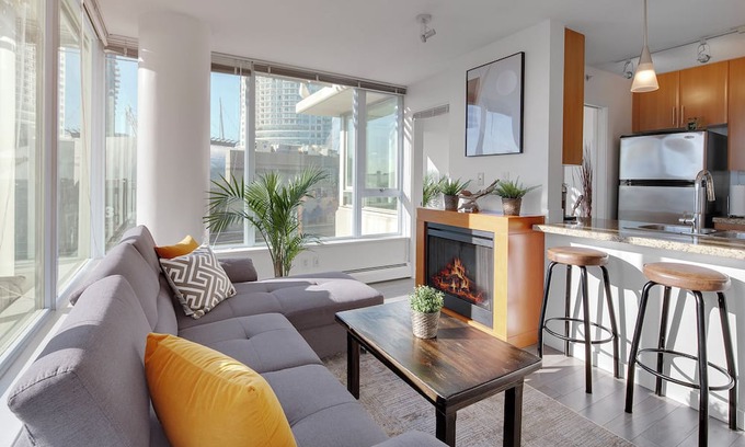Gastown Condominio | Elegance Residence in Downtown/Free Parking/Pet-Friendly